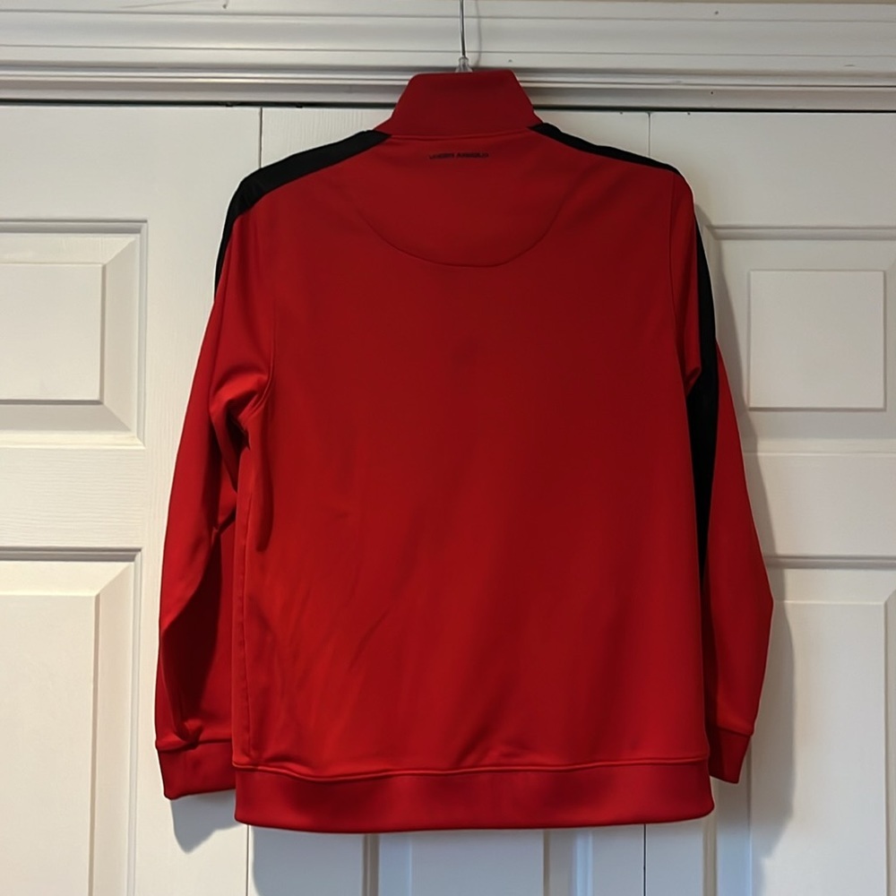 Youth Under Amour red zip up jacket Sz large - Picture 6 of 7